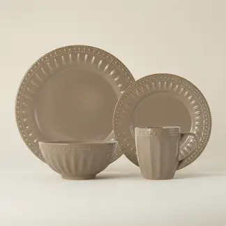 JUST HOME COLLECTION - Juego de Loza 16 Piezas Cerámica Multicolor