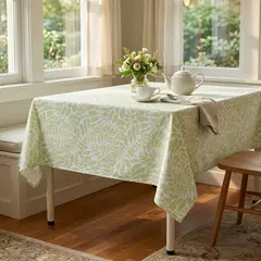 JUST HOME COLLECTION - Mantel Rectangular 150x210 cm Terra Hoja Verde/Blanco