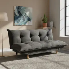 JUST HOME COLLECTION - Futón Pillow Negro 192x100x88 cm