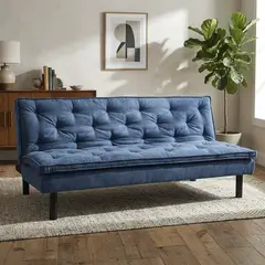 JUST HOME COLLECTION - Futón Tapizado Azul 183x91x79 cm
