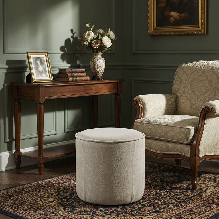 Pouf Redondo 40x40x40 cm Beige