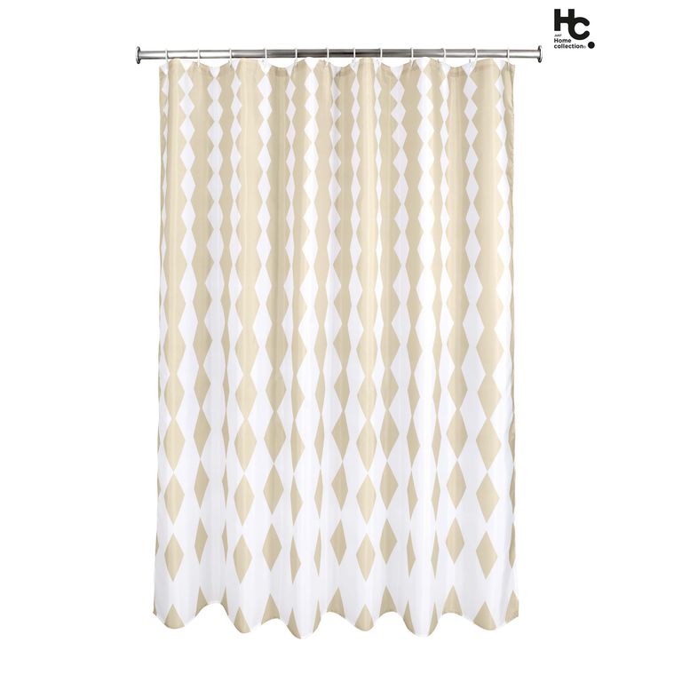 Cortina De baño 178x180 cm Beige