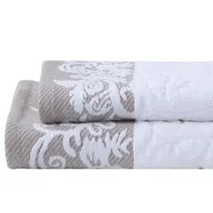 JUST HOME COLLECTION - Set 2 Toallas Cara Mano Beige