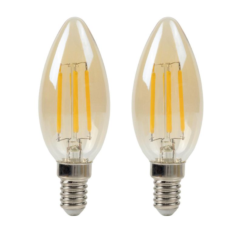 Pack 2 Ampolletas Led 4 W E14 400 lm Luz Cálida