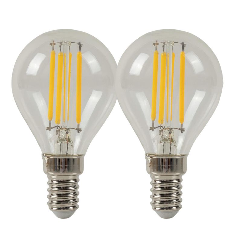 Pack 2 Ampolletas Led 4 W E14 500 lm Luz Cálida