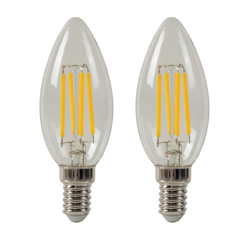 Pack 2 Ampolletas Led 4 W E14 470 lm Luz Cálida