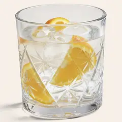 JUST HOME COLLECTION - Set 6 Vasos Bajos de Vidrio 310 ml Transparente