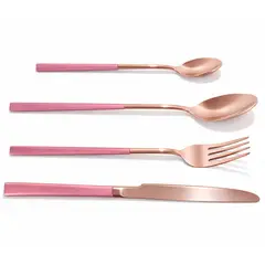 JUST HOME COLLECTION - Juego Cubiertos 4 personas 16 piezas Soft Boho