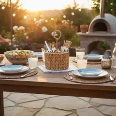 JUST HOME COLLECTION - Porta Cubiertos y Utensilios Ratan Soft Boho