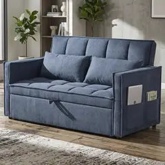 JUST HOME COLLECTION - Futón Oasis Azul 158x82x90 cm