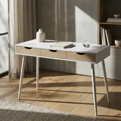 JUST HOME COLLECTION - Escritorio Nexus Blanco/Café 110x76x50 cm