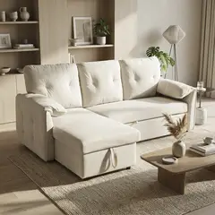 JUST HOME COLLECTION - Sofá Cama Lexington Beige 217x89x80 cm