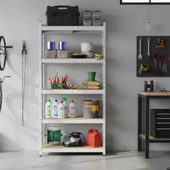FIXSER - Estante Metal 5 Nivel(es) 90x183x40 cm Blanco
