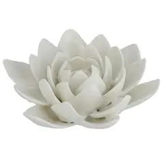 JUST HOME COLLECTION - Portavela cerámica flor 6,5 cm