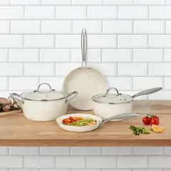 JUST HOME COLLECTION - Batería de Cocina Antiadherente 3 Ollas + 1 Sarten Cloud