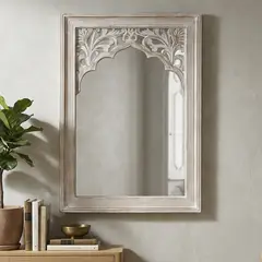 JUST HOME COLLECTION - Espejo Decorativo Rectangular 60x90 cm Roco Blanco