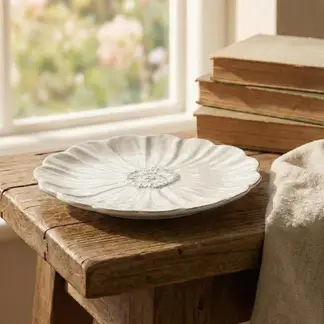 JUST HOME COLLECTION - Plato 26 cm Cerámica Terra Soft Blanco