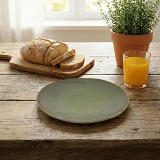JUST HOME COLLECTION - Plato 21.5 cm Cerámica Terra Soft Verde