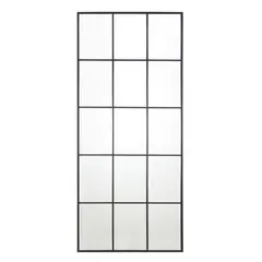 JUST HOME COLLECTION - Espejo Decorativo Forma Rectangular 80x180 cm Negro