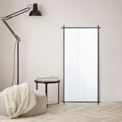 JUST HOME COLLECTION - Espejo Decorativo Forma Rectangular 70x140 cm Negro
