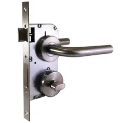 FIXSER - Cerradura de dormitorio Tubular Embutida Niquel Satinado