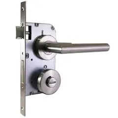 FIXSER - Cerradura Cerradura de baño Tubular Embutida Niquel Satinado