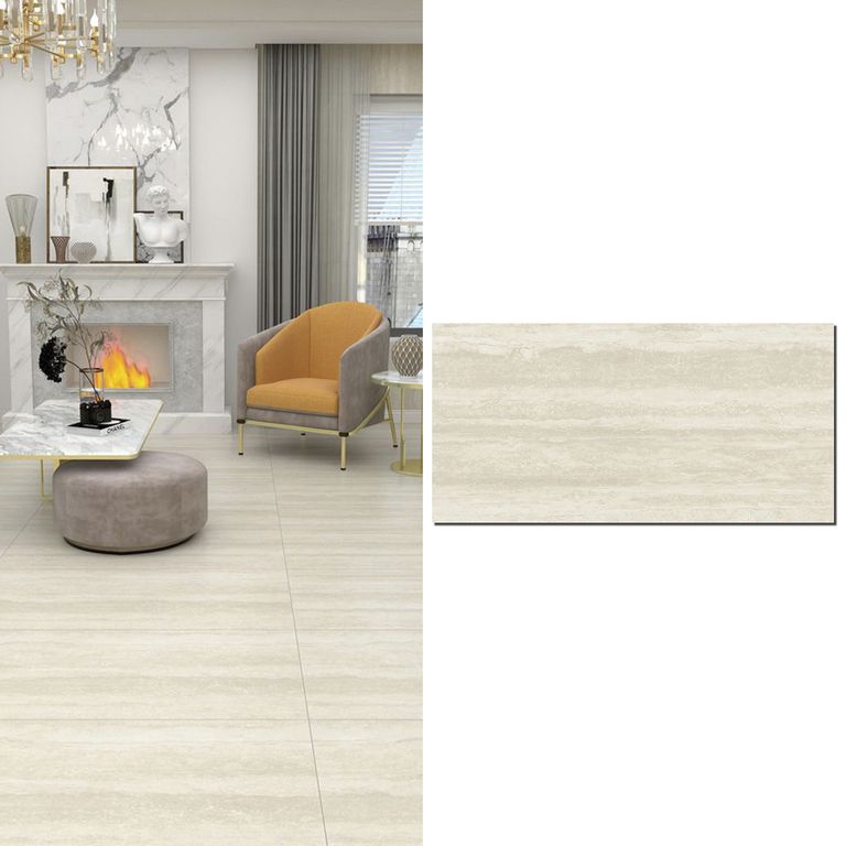 Porcelanato 60x120 cm Travertine Beige Beige 2.16 m2