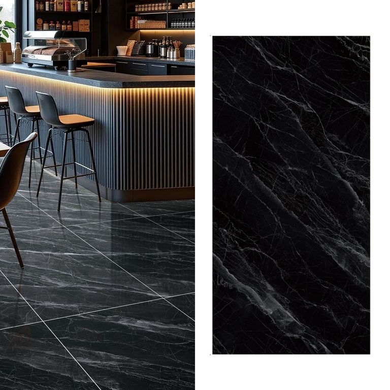 Gres 60x120 cm Marquina Negro 2.16 m2