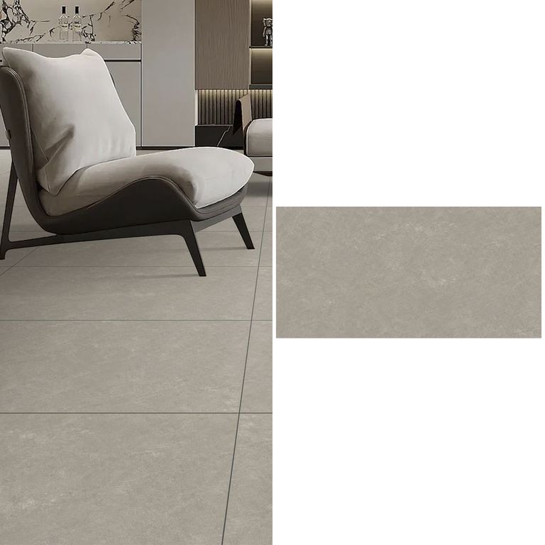 Gres 60x120 cm Cemento Bruma Gris 2.16 m2
