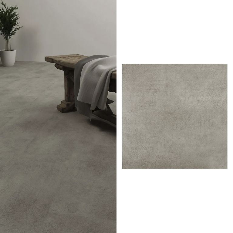 Piso vinílico 2 mm 45x45 cm Corso Gris 4.45 m2