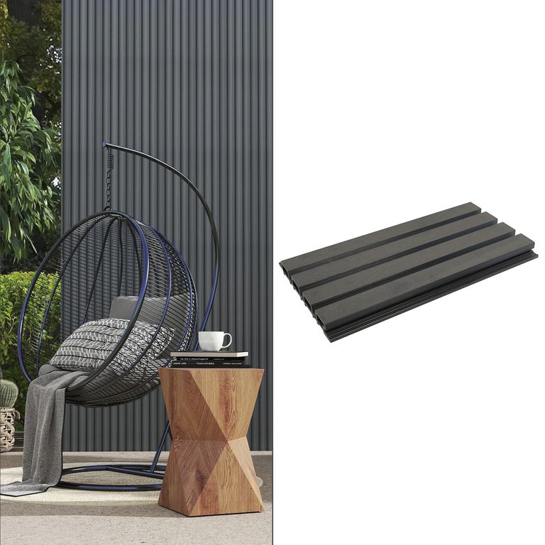 Wall Panel Exterior 21.9x290 cm Negro 0.63 m2