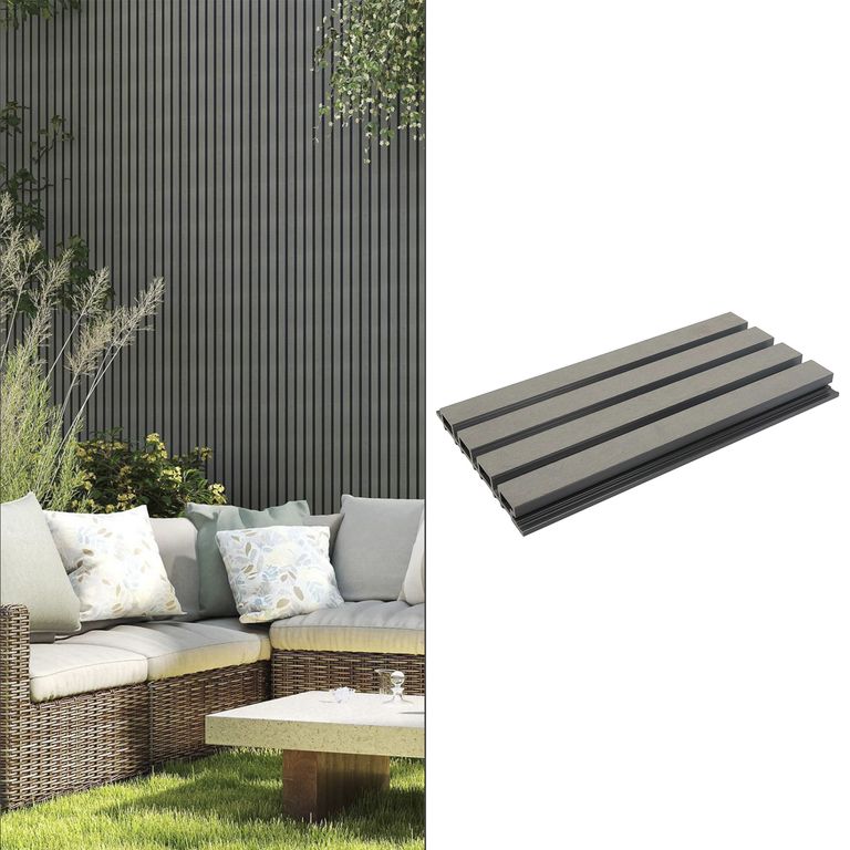 Wall Panel Exterior 21.9x290 cm Gris 0.63 m2