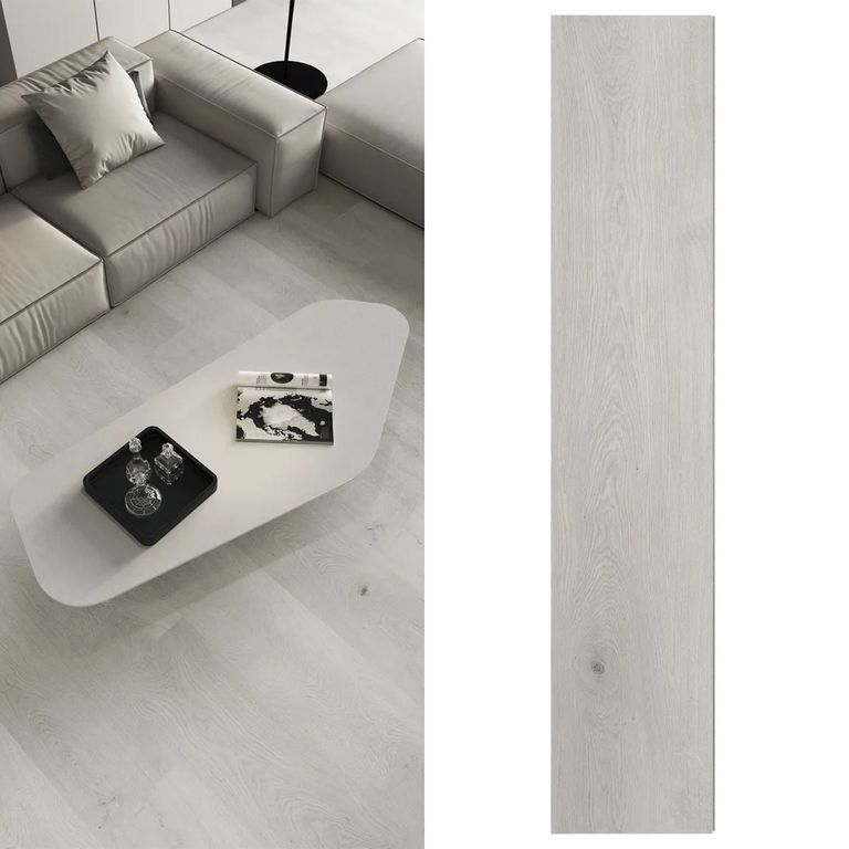 Piso Vinílico SPC 4 mm 30.5x122 cm Diamond Aspen Gris 2.6 m2