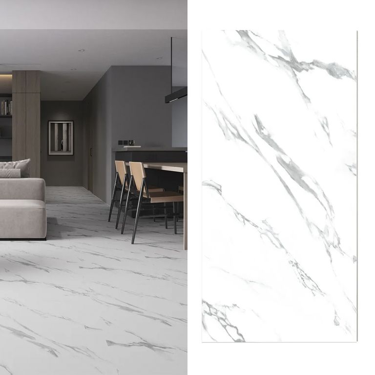 Piso Vinílico SPC 5 mm 60x120 cm Calacatta Blanco 3.66 m2