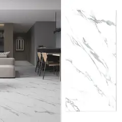 HOLZTEK - Piso Vinílico SPC 5 mm 60x120 cm Calacatta Blanco 3.66 m2