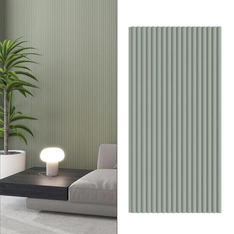 Wall Panel Micro Curvo 25x240 Verde Oliva 0.6 m2