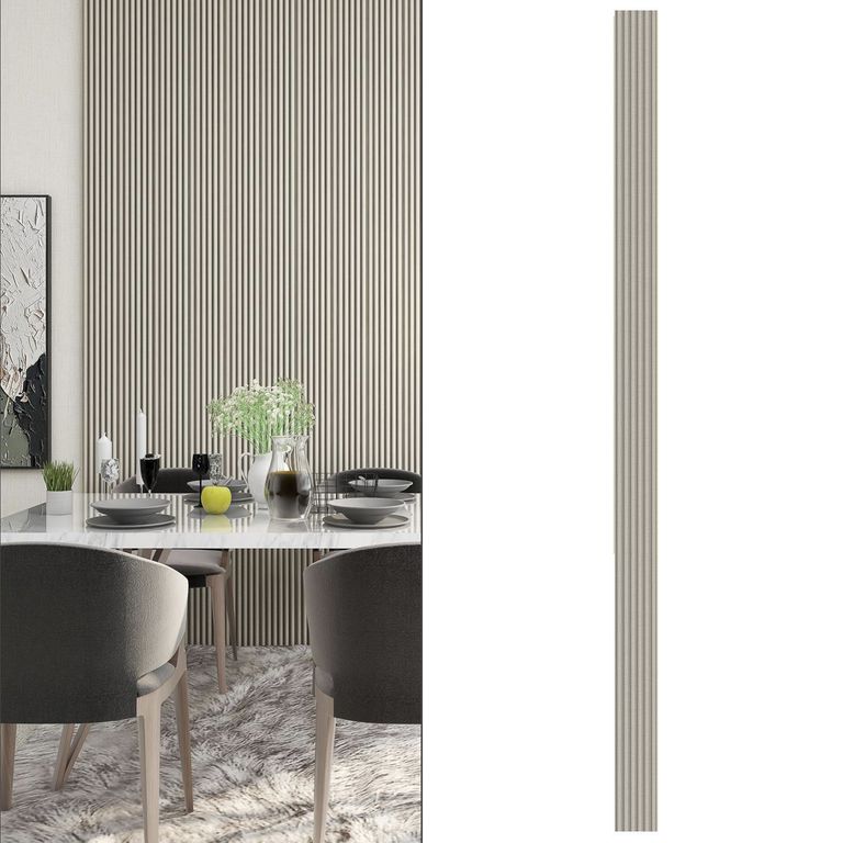 Wall Panel Textil Curvo 16x240 cm Beige 0.38 m2