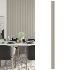 HOLZTEK - Wall Panel Textil Curvo 16x240 cm Beige 0.38 m2