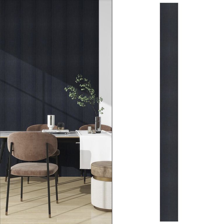 Wall Panel Textil Curvo 25x240 cm Blue Jeans 0.6 m2