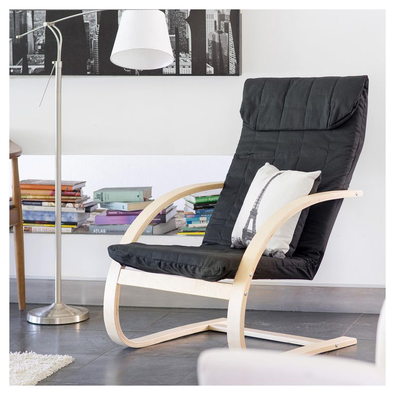 Silla Descanso Nórdica Negro 101x54.5x67 cm