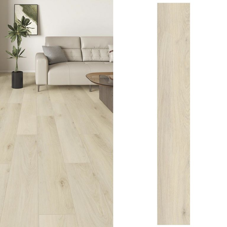 Piso vinílico 4 mm 18.1x122 cm Milko Gris 2.2 m2