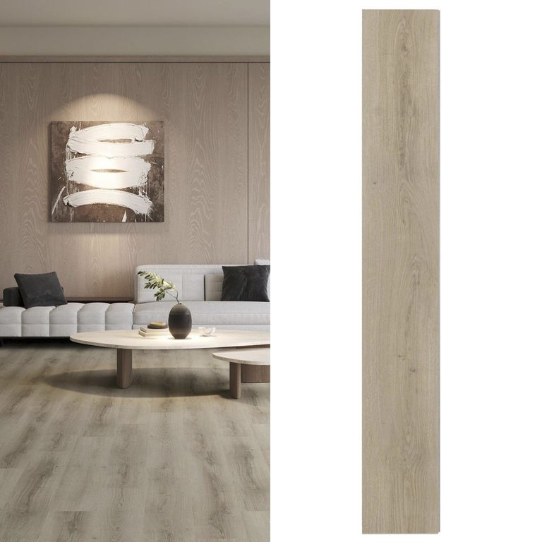 Piso Vinílico SPC 3.2 mm 18x122 cm Shoreline Gris 3.11 m2