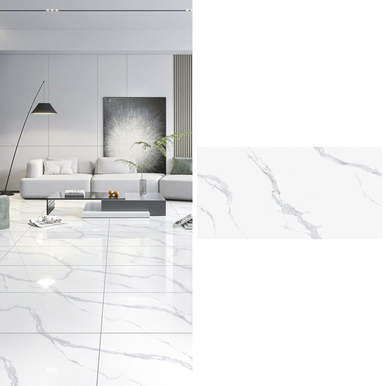 Gres 60x120 cm Delfos Pulido Blanco 2.16 m2