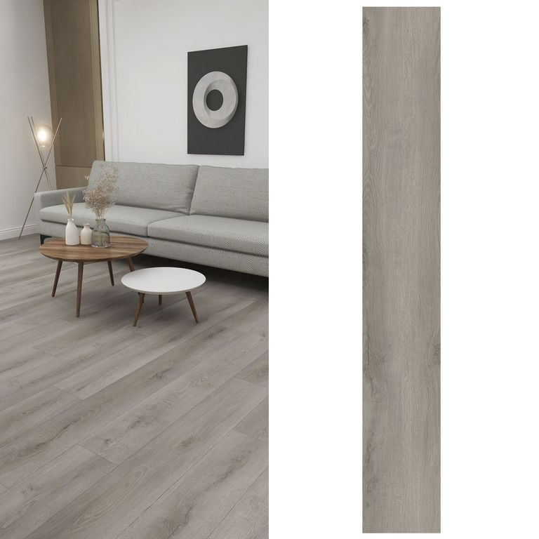 Piso laminado 7 mm Misty Gris 2.38 m2