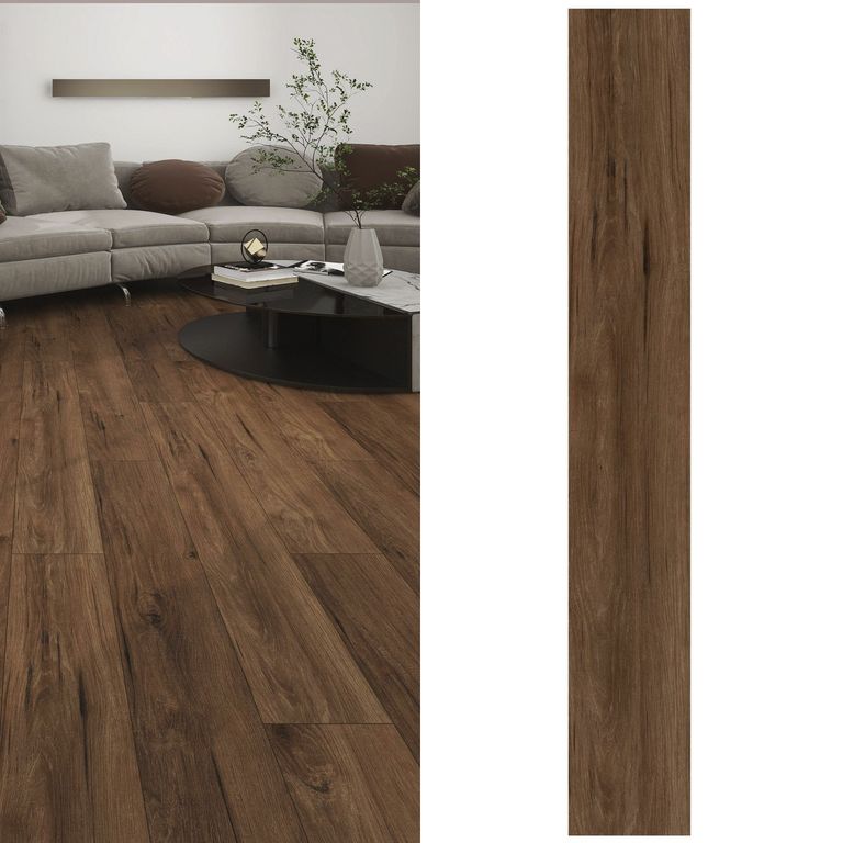 Piso vinílico 4 mm 18.1x122 cm Roast Café 2.2 m2