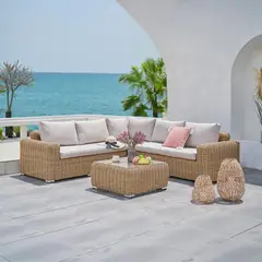 JUST HOME COLLECTION - Juego de Living de Terraza Estambul 4 Personas Beige