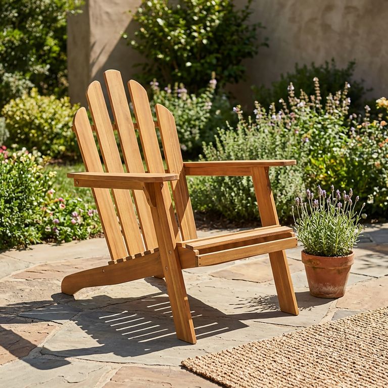 JUST HOME COLLECTION Silla para Terraza Madera Anakena Natural 92x88x74 cm