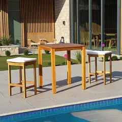 JUST HOME COLLECTION - Juego de Bar de Terraza San Diego 2 Personas Natural