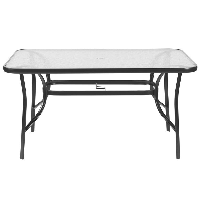 Mesa Rectangular Fierro 90x70x140 cm Negro