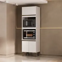JUST HOME COLLECTION - Mueble de cocina Torre horno Blanco 60 cm